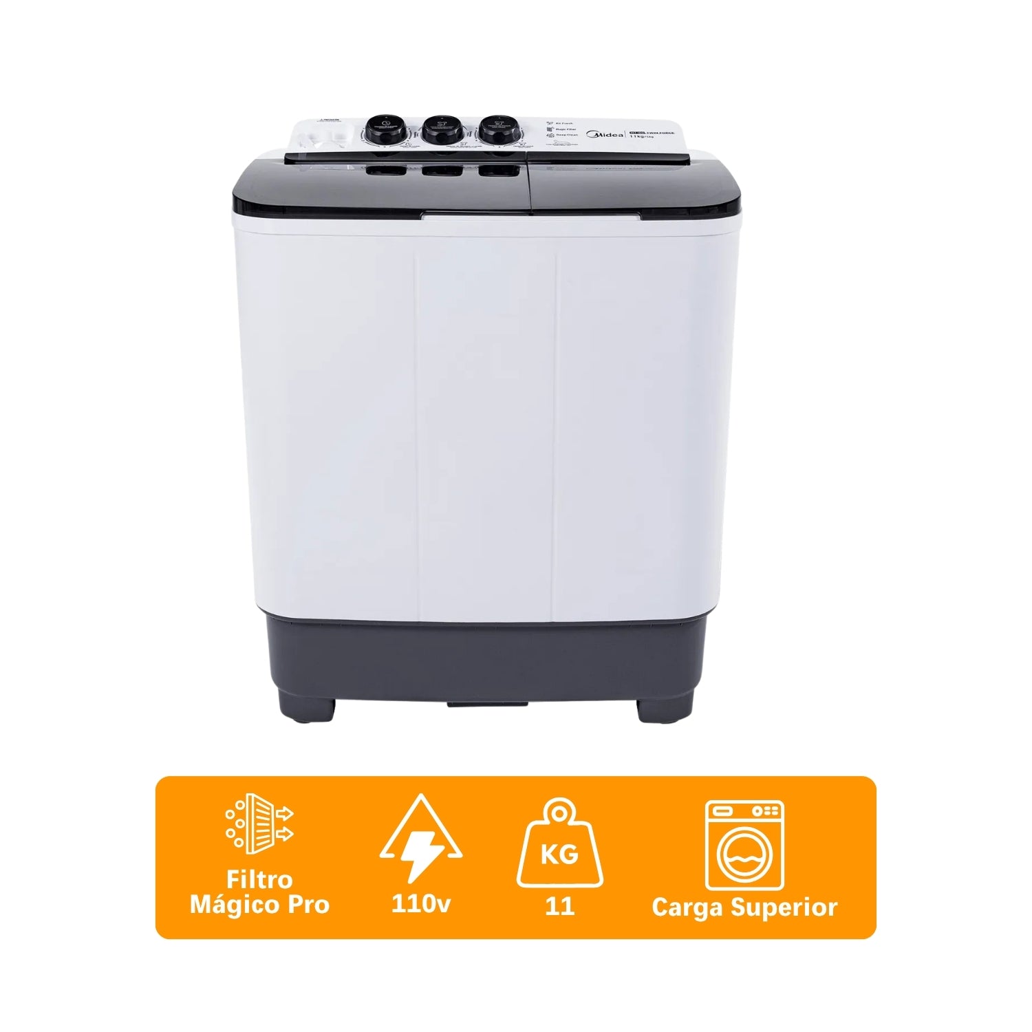 Lavadora Midea 11 Kg Semiautomatica