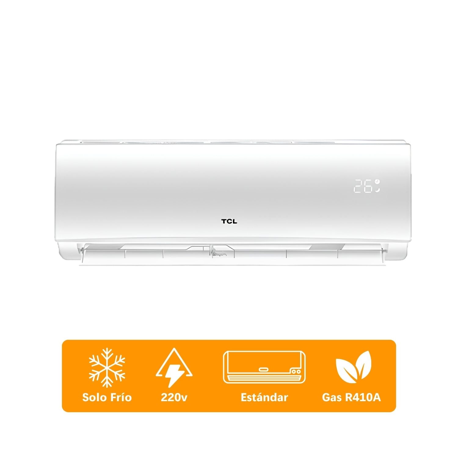 Minisplit Estándar TCL 18,000 BTU 220V Solo Frío S18P-ECF23