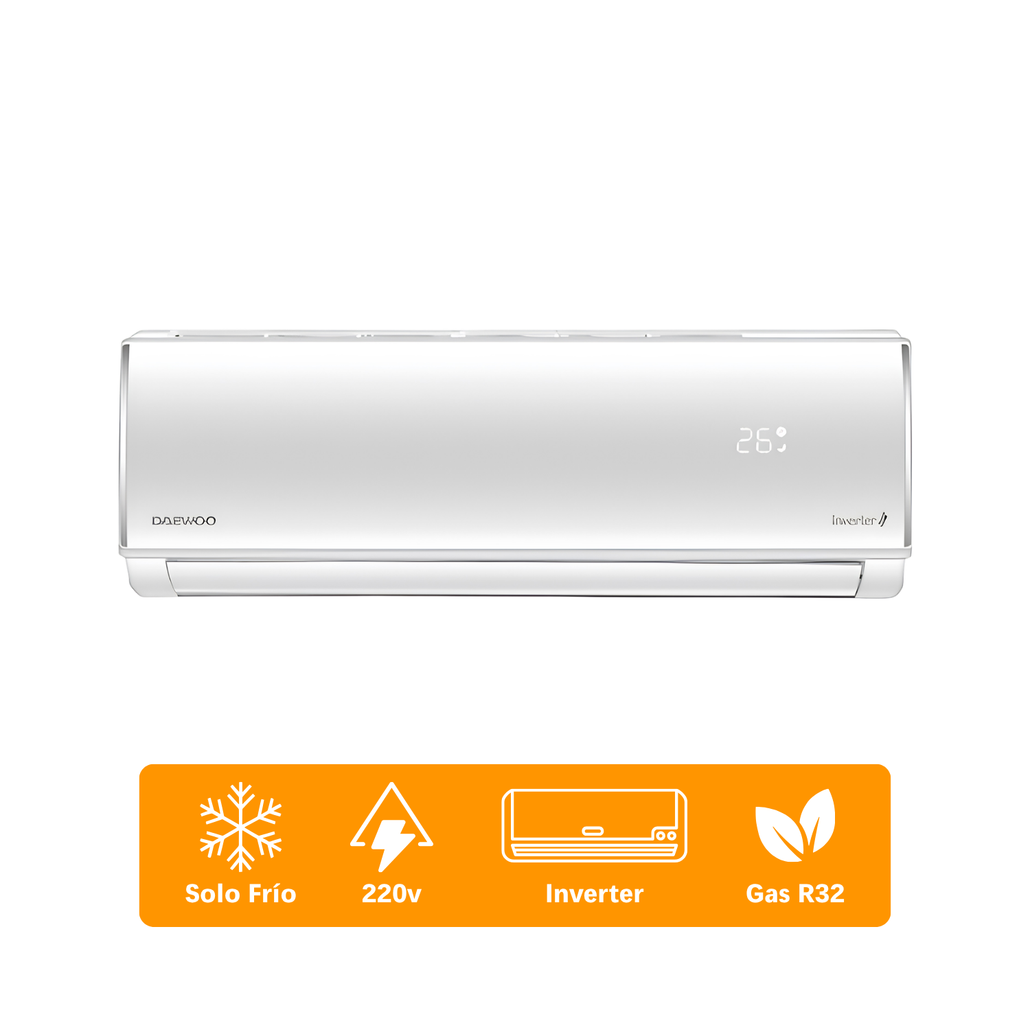 Minisplit Inverter Daewoo 18,000 BTU 220v Solo Frío EBDIC152F