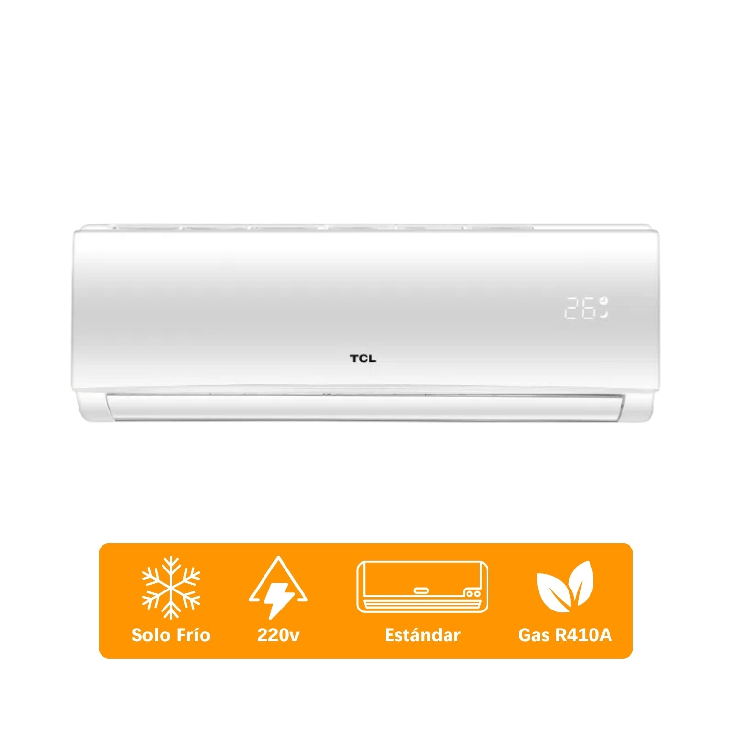 Minisplit Estándar TCL 36,000 BTU 220V Solo Frío S36P-ECF23