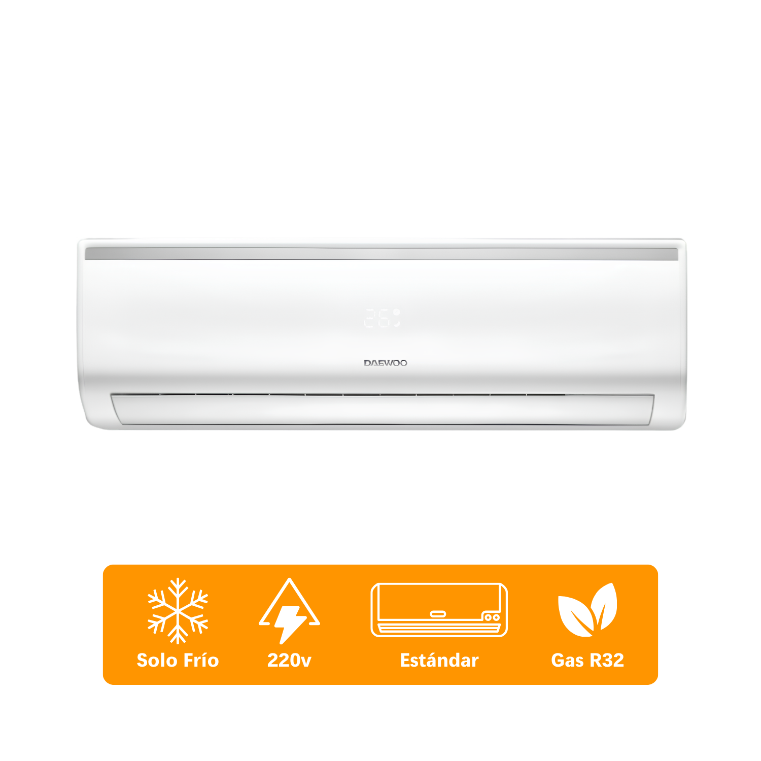 Minisplit Tradicional (ON/OFF) Daewoo 24,000 BTU 220V  EBDOC202C