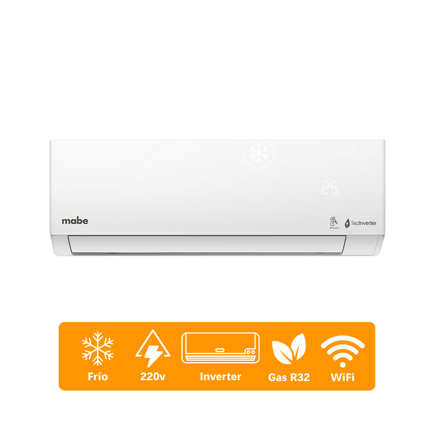 Minisplit Inverter Mabe 24,000 BTU Solo Frío 220v MMI24CDBWCA32M2
