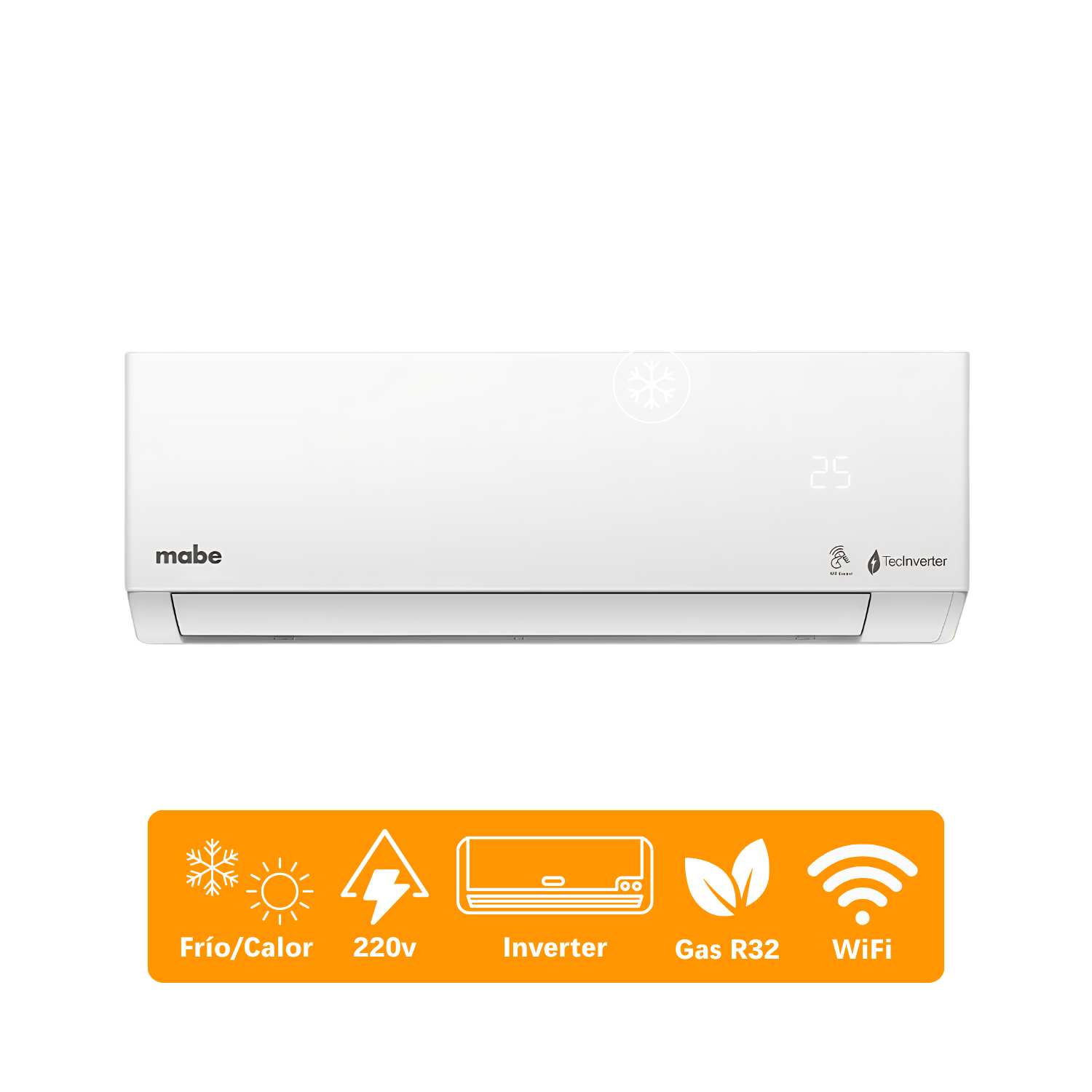 Minisplit Inverter Mabe 24,000 BTU Frío/Calor 220v MMI24HDBWCAM10