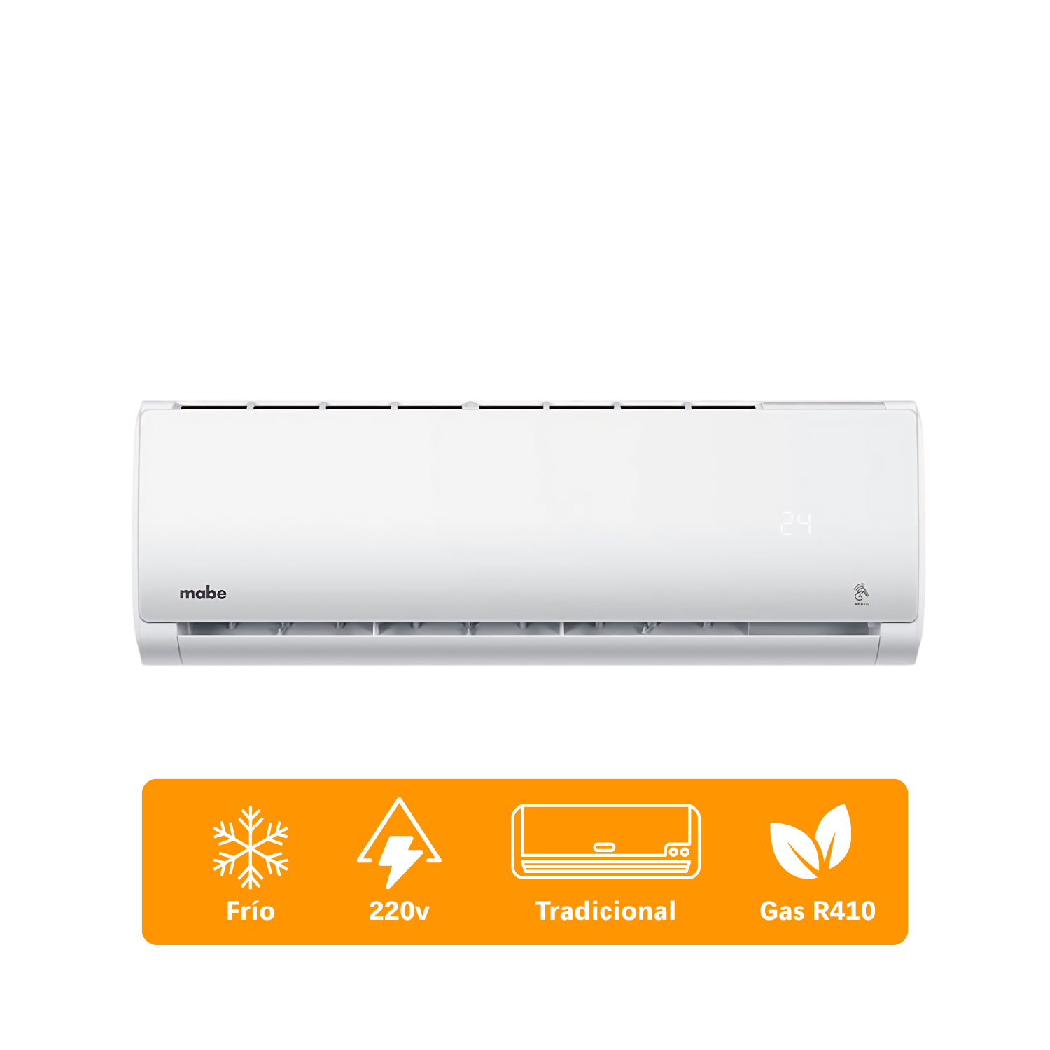 Minisplit Tradicional Mabe 12,000 BTU Solo Frío 110v MMT12CABWCA32BM1