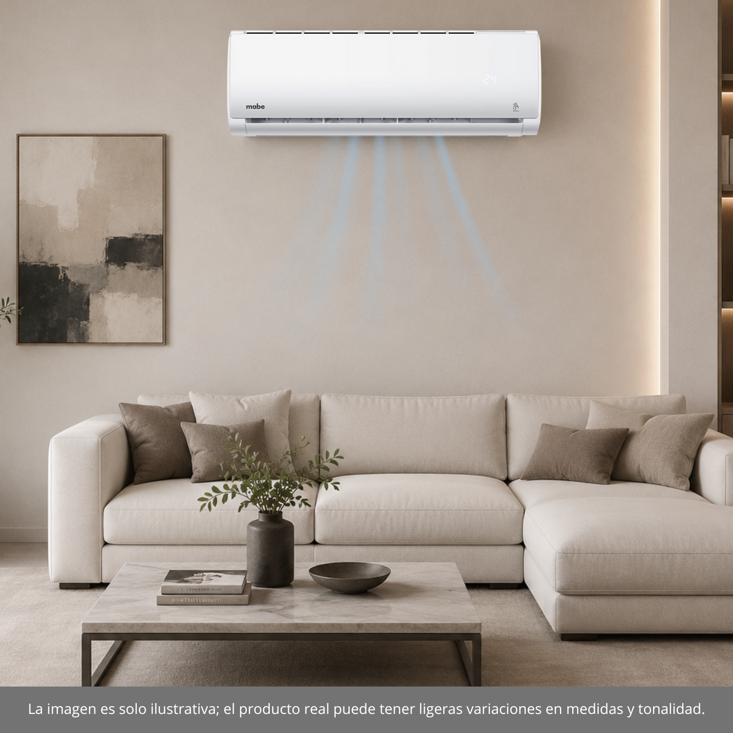 Minisplit Tradicional Mabe 12,000 BTU Solo Frío 110v MMT12CABWCA32BM1