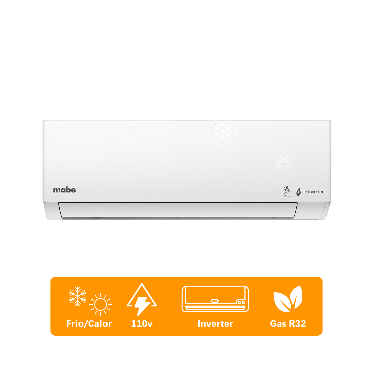Minisplit Inverter Mabe 12,000 BTU Frío/Calor 110v MMI12HABWCA32BM2
