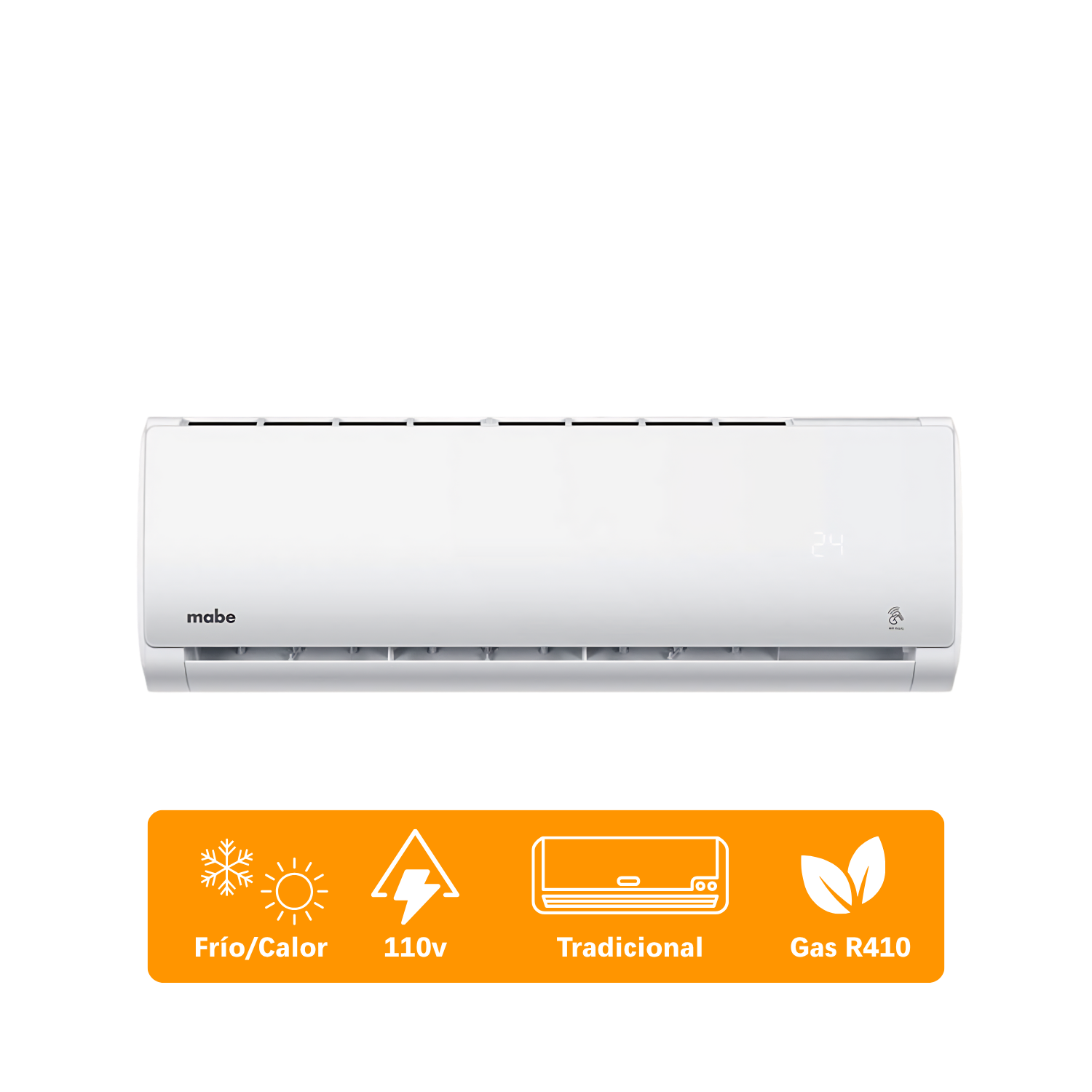 Minisplit Tradicional Mabe 12,000 BTU Frío/Calor 110v MMT12HABWCAM3