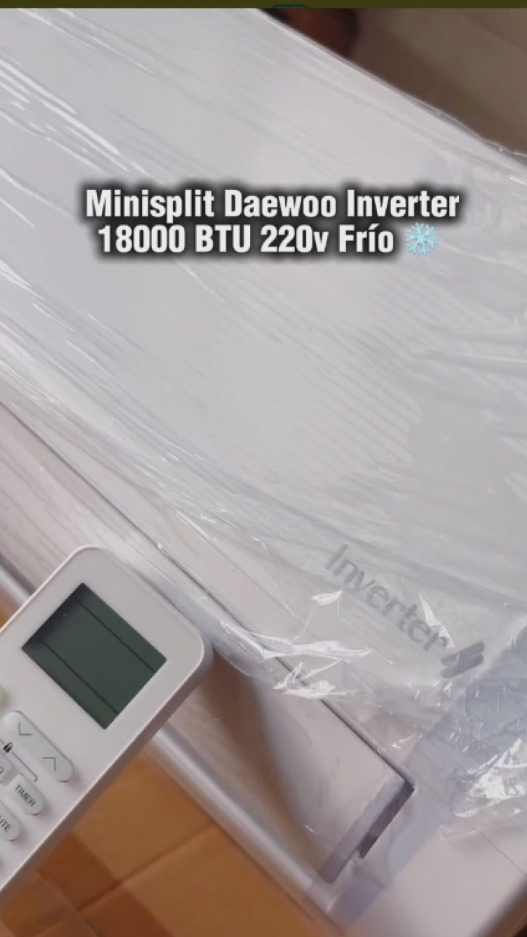 Minisplit Inverter Daewoo 18,000 BTU 220v Solo Frío EBDIC152F