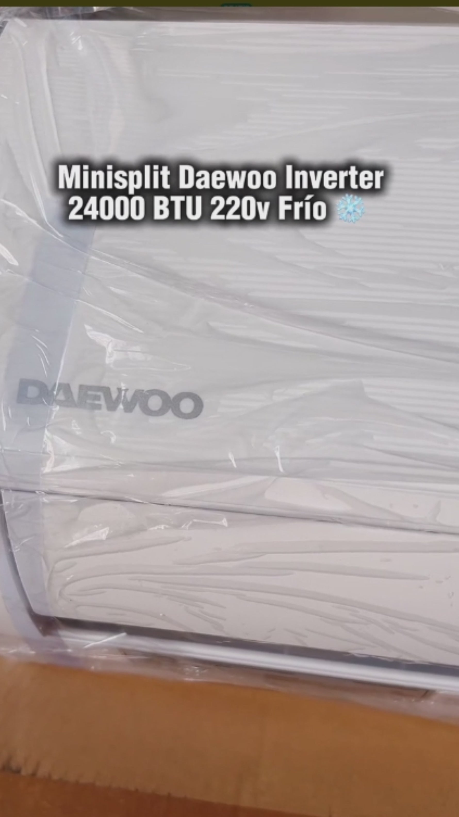 Minisplit Inverter Daewoo 24,000 BTU 2 TON 220V Solo Frío EBDIC202F
